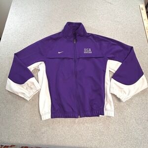Nike Team Track Jacket Mens Medium Purple White UCA Soccer Full Zip Sportswear
